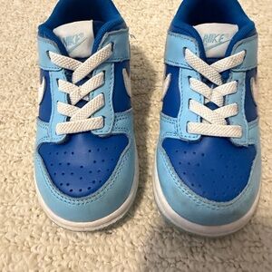 Nike Kids Light Blue and Dark Blue Sneakers